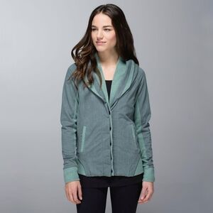 Lululemon To Class Jacket Deep Shore Earl Grey Heathered Green Women's size 2
